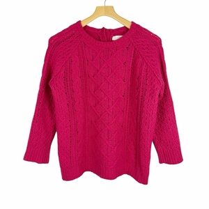 Ann Taylor Loft Long Sleeve Wool Blend Sweater Pink Size Medium